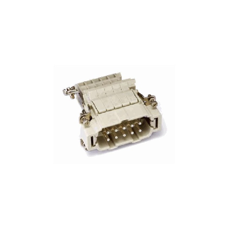 Insert HE AV, Raccordement à vis, mâle, 10 pin, 16A, Polycarbonate, 10B 